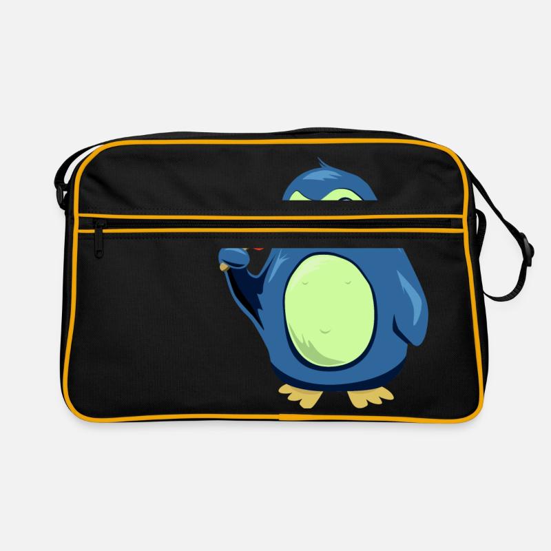 Frozen Pinguin isst Eis Retro Tasche