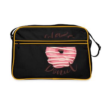 glazed donut - Retro Bag - black/gold - Front