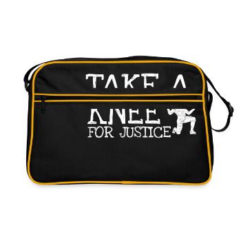 Take A Knee I Am With Cape Shirt For Justice - Retro Bag - black/gold - Front