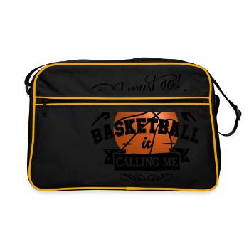 i must go basketball is calling - Team Ballsport - Retro Bag - black/gold - Front