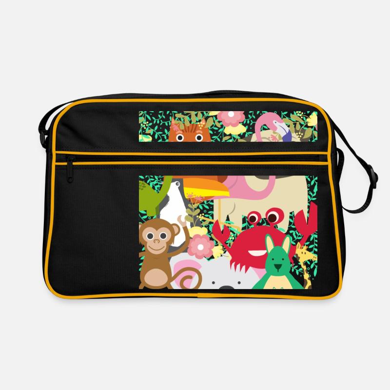 faune colorée! Sac Retro
