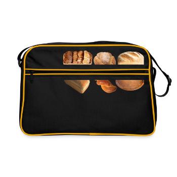 pain baguette broetchen crossaint Baecker pain bu - Sac Retro - noir/or - Devant