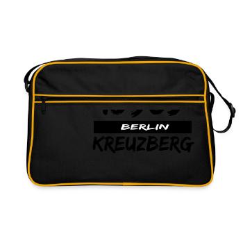 10965 Berlin Kreuzberg - Retro Tasche - Schwarz/Gold - Vorne