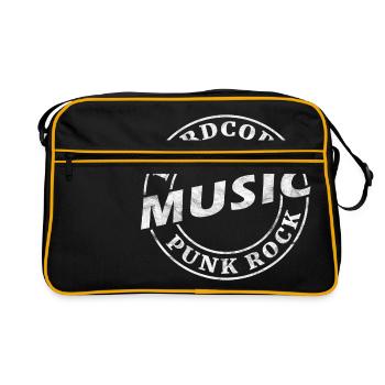 musique rock punk hard-core en 1981 - Sac Retro - noir/or - Devant