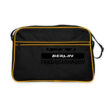 12587 Berlin Friedrichshagen - Retro Tasche - Schwarz/Gold - Vorne