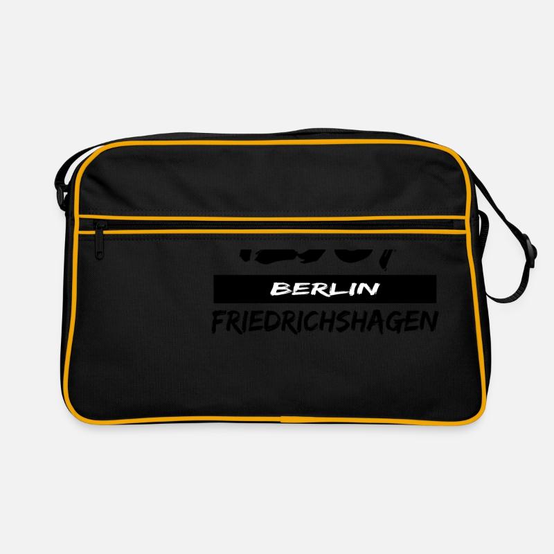 12587 Berlin Friedrichshagen - Retro Tasche - Schwarz/Gold