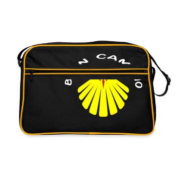 Coquillage jaune Buen Camino St. James Pilgrim - Sac Retro - noir/or - Devant
