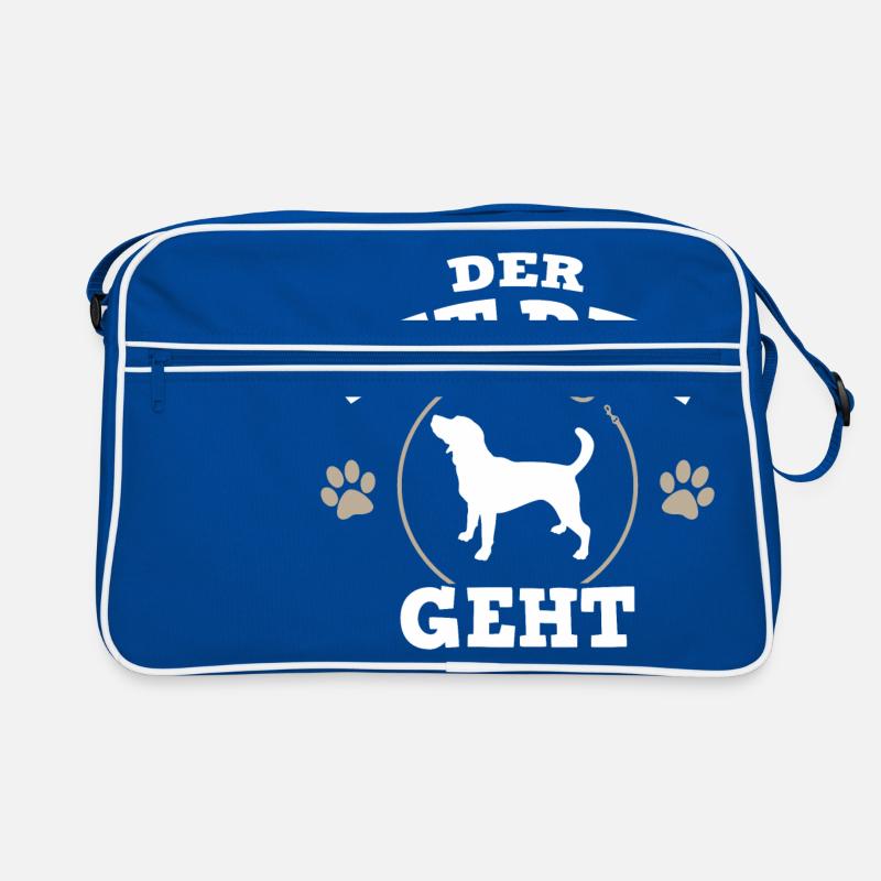 Der mit dem Beagle geht Retro Tasche