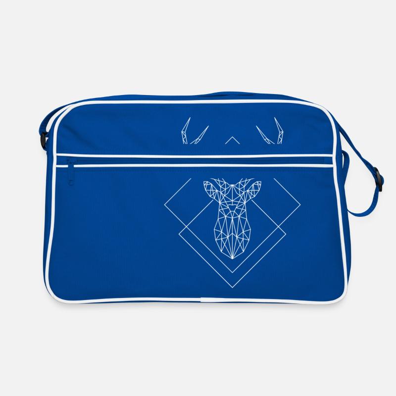 Polygon Hirsch weiss Retro Tasche