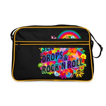 SEX DROPS & ROCK'N ROLL - Sac Retro - noir/or - Devant