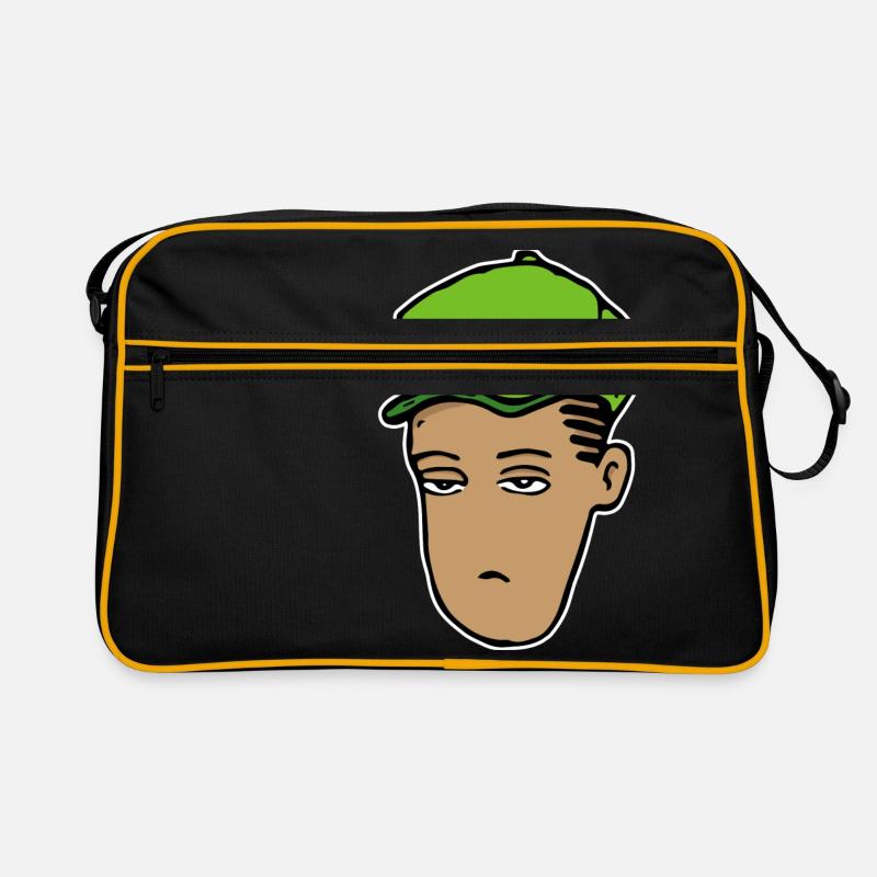 Hip-Hop-Kopf (Schlaganfall) Retro Tasche