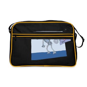 Silly Robots - Retro Bag - black/gold - Front