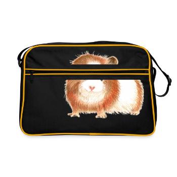 Guinea pig - the shirt for more pigs! - Retro Bag - black/gold - Front