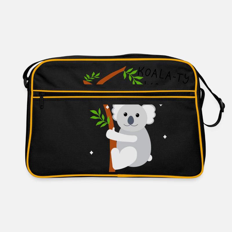Koala - Retro Tasche - Schwarz/Gold