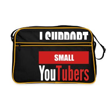 JE SOUTIENT LES PETITS YOUTUBERS WHT PNG - Sac Retro - noir/or - Devant