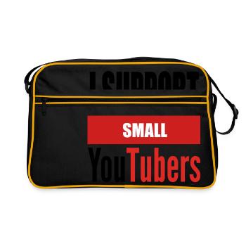 JE SOUTIENT LES PETITS YOUTUBERS BLK PNG - Sac Retro - noir/or - Devant