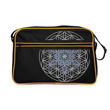 Le cube de Metatron - Fleur de la vie - Sac Retro - noir/or - Devant