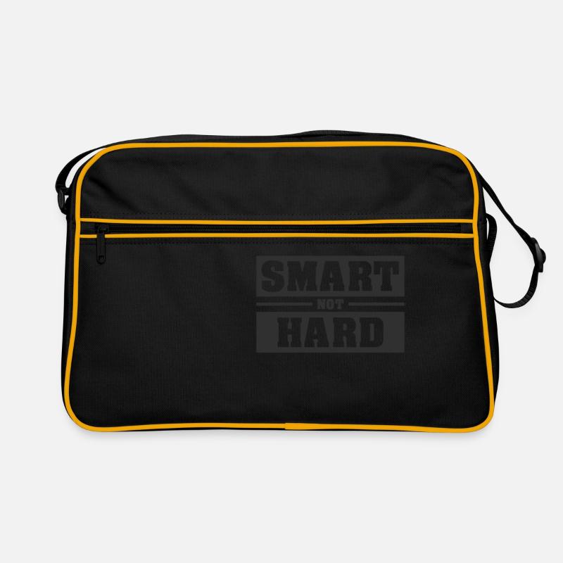 WORK SMART NOT HARD | MOTIVATION - Retro Tasche - Schwarz/Gold