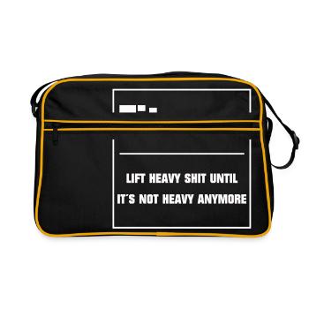 LIFT FUNNY FITNESS HEAVY MERDE SPORTS GYM STUDIO - Sac Retro - noir/or - Devant