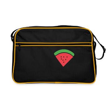 melone melon - Retro Tasche - Schwarz/Gold - Vorne