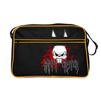 scary easter - Retro Bag - black/gold - Front