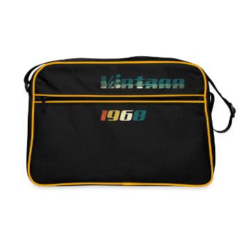50e anniversaire t-shirt Année 1968 Cadeau - Sac Retro - noir/or - Devant