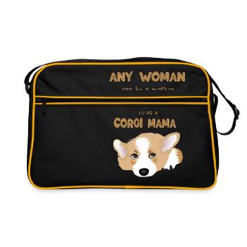 ANY WOMAN CAN BE A MOTHER - Retro Bag - black/gold - Front