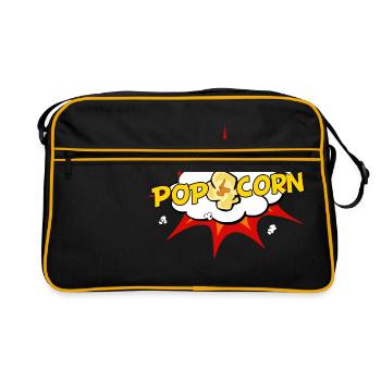 Pop-corn Pop Art - Sac Retro - noir/or - Devant