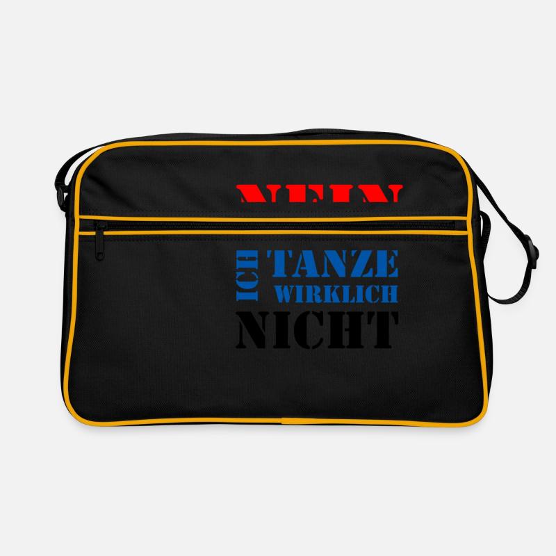 ich tanze nicht Retro Tasche