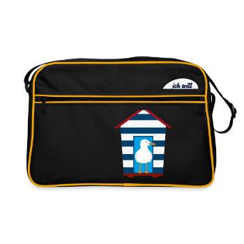 Je veux la mer - Sac Retro - noir/or - Devant