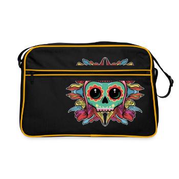 Crâne de chaton - Sac Retro - noir/or - Devant