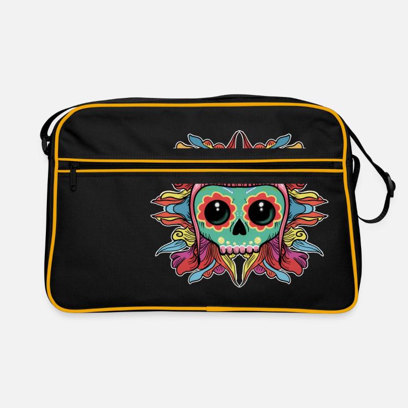 Kätzchen Schädel Retro Tasche