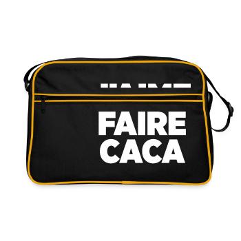J'aime faire caca - Sac Retro - noir/or - Devant