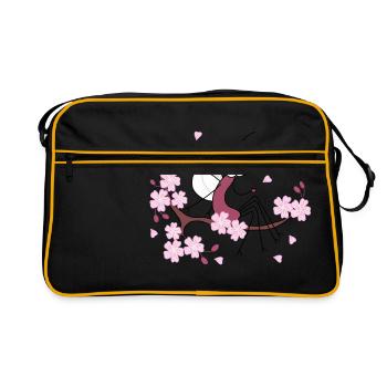 Djen Wana Cherry Blossom - Retro Bag - black/gold - Front