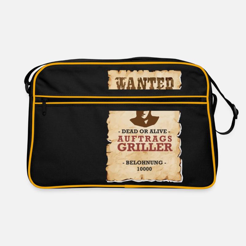 COMMANDE GRILLER Grill Drôle - Sac Retro - noir/or