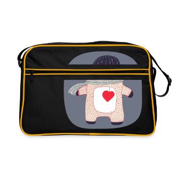 lieben - Retro Tasche - Schwarz/Gold - Vorne