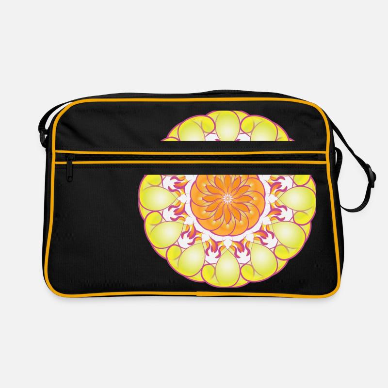 Yellow circle pattern sun flowers gift Retro Bag
