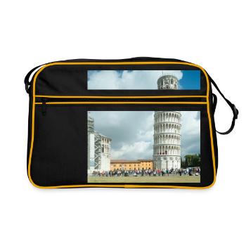 Leaning tower of Pisa Tuscany - Retro Bag - black/gold - Front