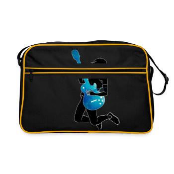 Musicien Blue Black Guitar - Sac Retro - noir/or - Devant