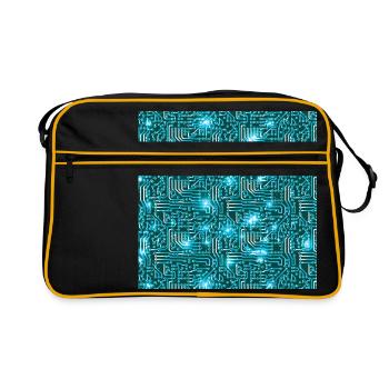 circuit board - Retro Bag - black/gold - Front