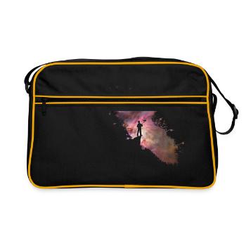 Starry universe painter Supernova Stars 01 - Retro Bag - black/gold - Front