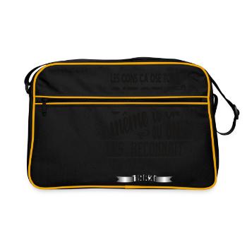 les cons ça ose tout ! V2 - Sac Retro - noir/or - Devant
