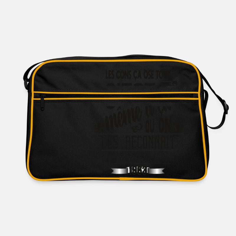 les cons ça ose tout ! V2 - Sac Retro - noir/or