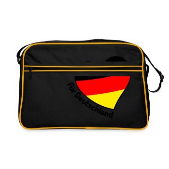 WM EM Heart Allemagne  - Sac Retro - noir/or - Devant