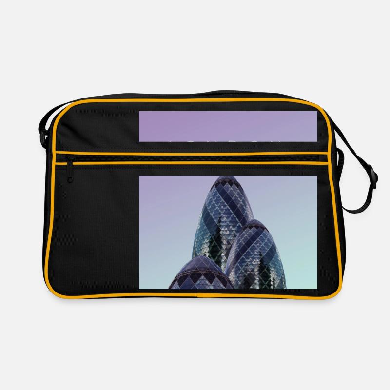 London Poster - Retro Tasche - Schwarz/Gold