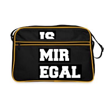IS MIR EGAL - Retro Tasche - Schwarz/Gold - Vorne