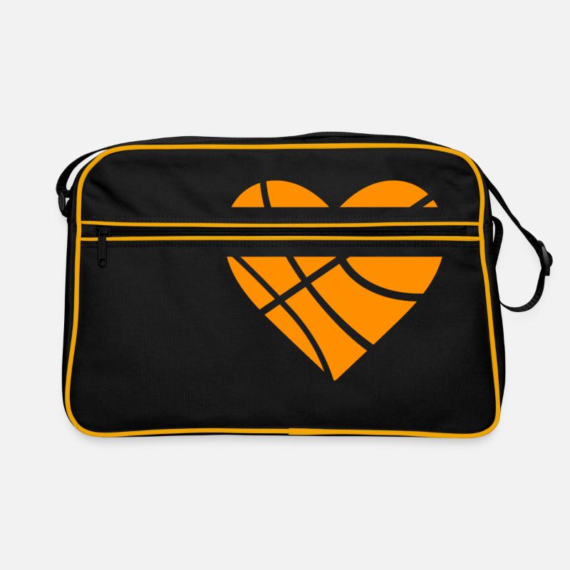 Basketball Herz Geschenk Geschenkidee Retro Tasche