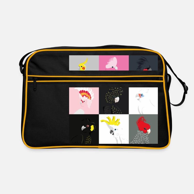 Kakadu Fliese Porträts Retro Tasche