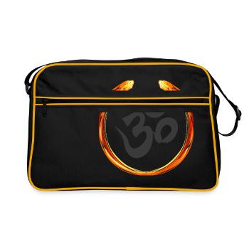 Om Mantra Symbol Meditation Aum Om - Retro Bag - black/gold - Front