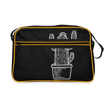 Cactus cactus cadeau plante épineuse du désert - Sac Retro - noir/or - Devant